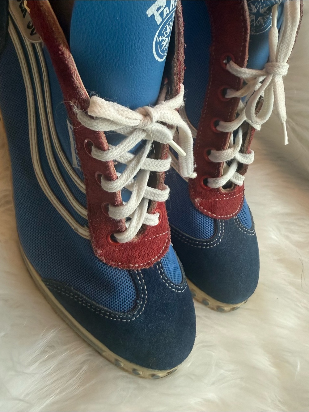 Vintage Paredes Rock 80 Wedge Sneaker 4.5-5 US 80s Glam Rock RollerDerby Rare - Picture 8 of 10